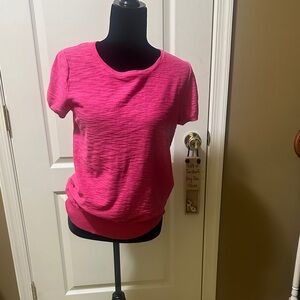 LOFT Vibrant Pink Short Sleeve Tee
